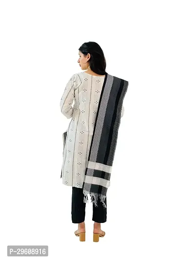 Stylish Khadi Cotton Kurti, Pant And Dupatta Set-thumb3