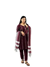 Trendy Khadi Cotton Kurti, Pant And Dupatta For Women-thumb3