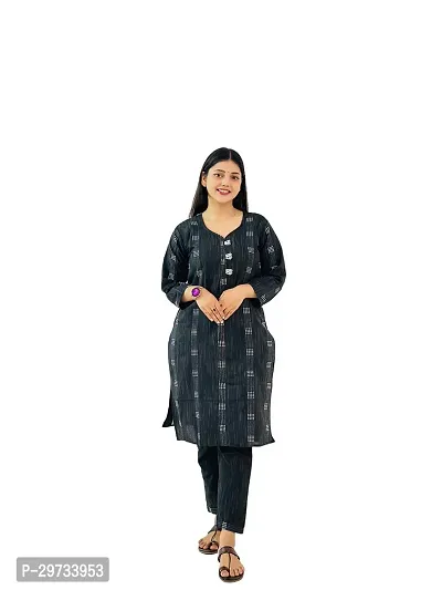 Trendy Khadi Cotton Kurti, Pant And Dupatta For Women-thumb4