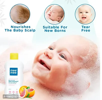 Mee Mee Baby Bubble Bath  Mild Baby Shampoo (Each, 200ml) with Baby Powder 200g  - Combo of 3 Items-thumb4