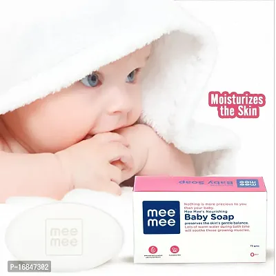 Mee Baby Bubble Bath 200ml  Baby Shampoo 200ml   Baby Wet Wipes with Lid (72 Pc)  Baby Soap 75g  - Combo of 4 Items-thumb3