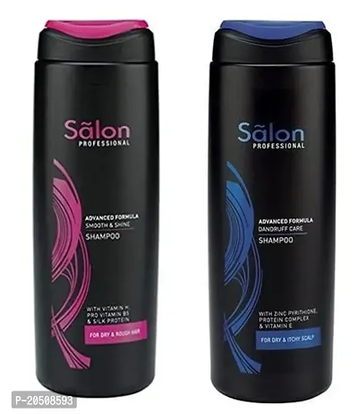 Salon Professional Advanced Formula Smooth and Shine with Dandruff Care Shampoo (200ml) - Combo of 2