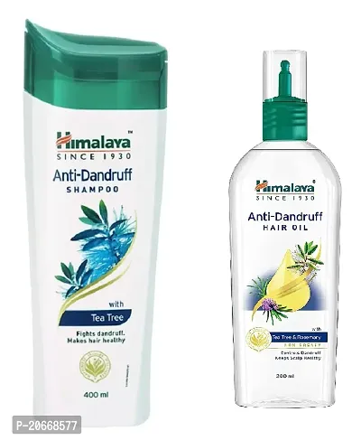 Himalaya Anti-Dandruff Tea Tree Shampoo (400ml) with Anti Dandruff Hair Oil (200ml) - Combo of 2 Items