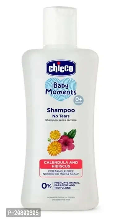 Chicco Baby Moments No Tears Shampoo 200ml with Talcum Powder (150 gm) Combo of 2 Items-thumb3