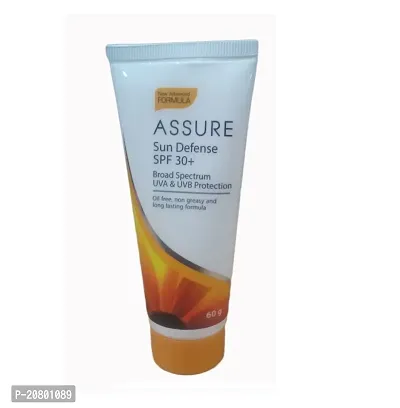 Assure Broad Spectrum UVA and UVB Protection SPF 30+ Sun Defense Cream (60g) Pack of 1-thumb0