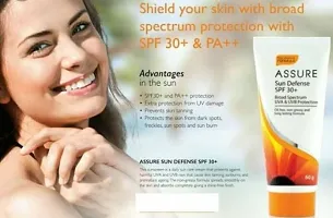 Assure Broad Spectrum UVA and UVB Protection SPF 30+ Sun Defense Cream (60g) Pack of 1-thumb1