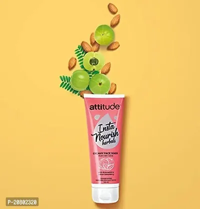 Attitude insta nourish herbals creamy face wash with almonds oil and indian gooseberry (100ml)-thumb3