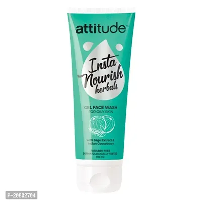 Attitude Insta Nourish Herbals Gel Face Wash for Oily skin (100ml) Pack of 2-thumb2