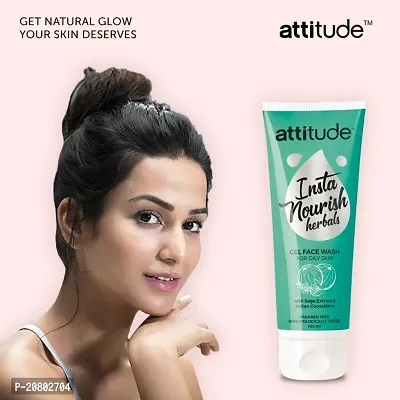 Attitude Insta Nourish Herbals Gel Face Wash for Oily skin (100ml) Pack of 2-thumb4