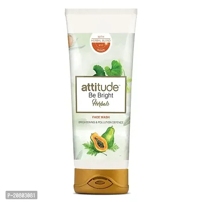 Attitude Be Bright Herbals Face Wash for Brightening and Pollution Defence (100ml)