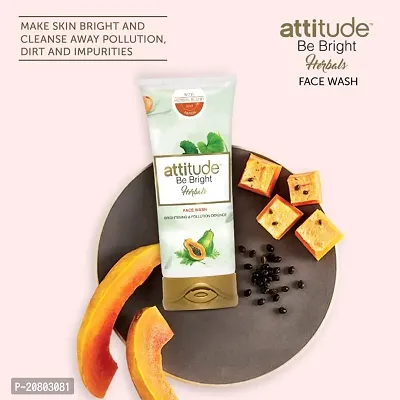 Attitude Be Bright Herbals Face Wash for Brightening and Pollution Defence (100ml)-thumb2