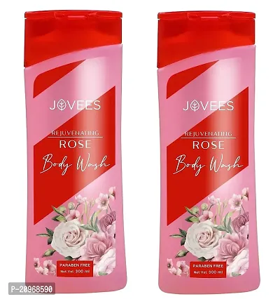 Jovees Herbal Rejuvenating Rose Body Wash 300ml - Pack of 2-thumb0