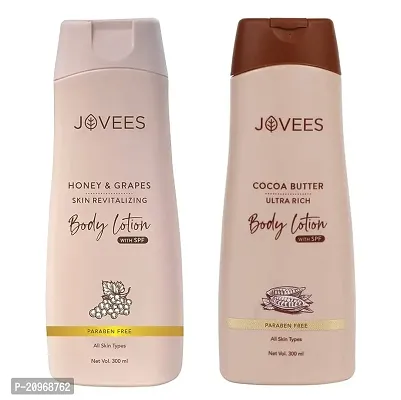 Jovees Herbal Honey and Grapes with Cocoa Butter Body Lotion (Each, 300ml) Combo of 2