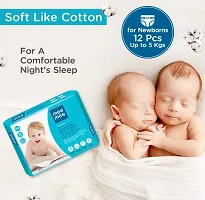 Mee Mee Soft Baby Body Lotion (2x200ml) with Premium Breathable Baby Diaper (12pcs, Upto 5 Kg)- Combo of 3 Items-thumb2