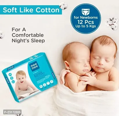 Mee Mee Soft Baby Body Lotion (500ml) with Premium Breathable Baby Diaper (12pcs, Upto 5 Kg)- Combo of 2 Items-thumb2