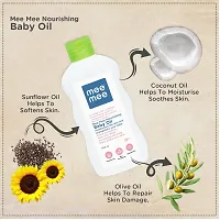 Mee Mee Nourishing Baby Oil (500ml) with Mild Toddler Orange  Flavour Toothpaste 12M+ (70g) - Combo of 2 Items-thumb1