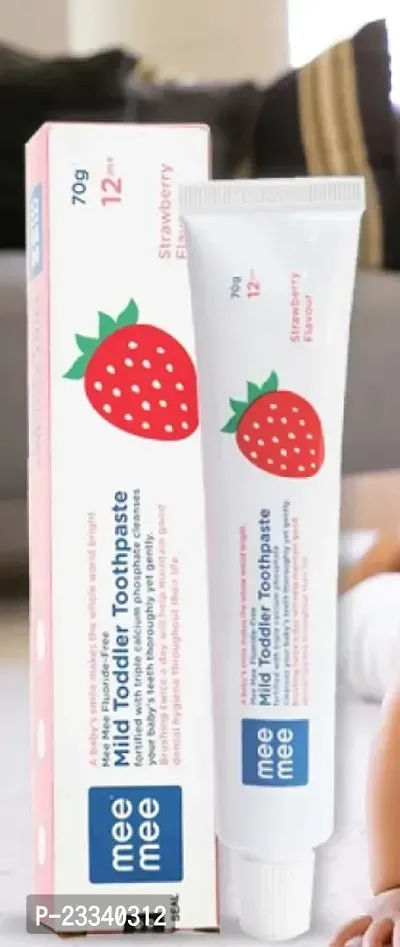 Mee Mee Nourishing Baby Oil (500ml) with Mild Toddler Strawberry  Flavour Toothpaste 12M+ (70g) - Combo of 2 Items-thumb3