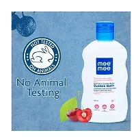 Mee Mee Gentle Baby Bubble Bath 200ml and Nourishing Baby Oil 200ml with Mild Toddler Berry Flavour Toothpaste 12M+ (70g) - Combo of 3 Items-thumb1
