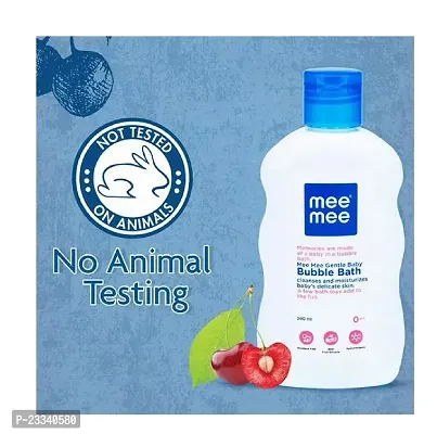 Mee Mee Gentle Baby Bubble Bath 200ml and Nourishing Baby Oil 200ml with Mild Toddler Berry Flavour Toothpaste 12M+ (70g) - Combo of 3 Items-thumb2