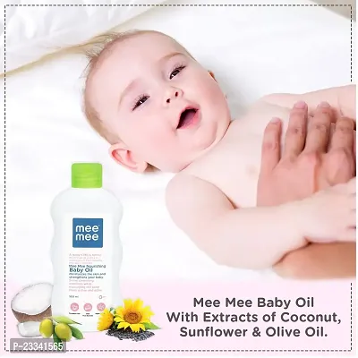 Mee Mee Nourishing Baby Oil (500ml) and Fresh feel Baby Powder 500gm - Combo Pack-thumb5