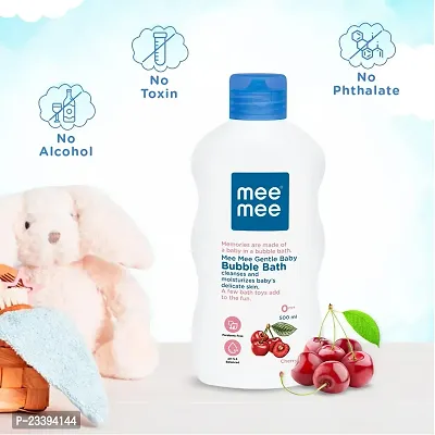 Mee Mee Gentle Baby Bubble Bath (500ml) with Soft Baby Body Lotion 200ml and Baby Powder 200gm - Combo Pack-thumb2