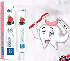 Mee Mee Fresh Feel Baby Powder 200g with Moisturising Baby Soap 75g and Mild Toddler Berry Flavour Toothpaste 12M+ (70g) - Combo of 3 Items-thumb2