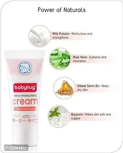 Babyhug Milk Protein Daily Moisturising Lotion 200ml with Daily Moisturising Baby Cream 100ml - Combo of 2 Items-thumb5