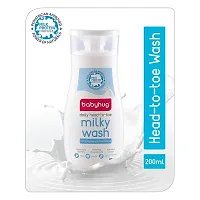 Babyhug Daily Moisturising Milk Wipes (72 Pc) and Head to Toe Milky Wash 200ml and Moisturising Lotion 200ml - Combo of 3-thumb1