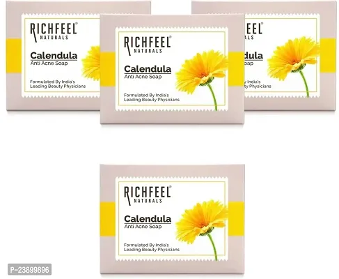 Richfeel Naturals Anti Acne Calendula Soap (75g) Pack of 4