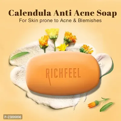 Richfeel Naturals Anti Acne Calendula Soap (75g) Pack of 4-thumb2