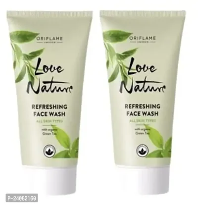 Oriflame Love Nature Refreshing Green Tea Face Wash (50ml) Pack of 2-thumb0