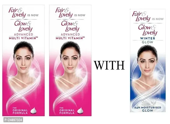 Glow  Lovely Advanced Multi Vitamin Face Cream (2x80g) with Winter Glow 24H Moisturiser Cream 50g