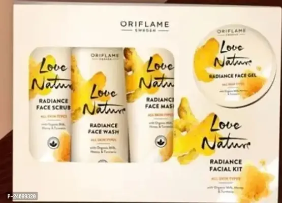 Oriflame Love Nature Radiance Face Kit with Milk Honey and Turmeric (425 gm/ml)