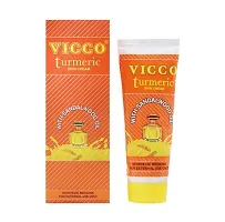 Vicco Turmeric Face Wash for Acne  Pimple (2x70g) with Turmeric Skin Cream with Sandalwood (2x70g) - Combo of 4-thumb2