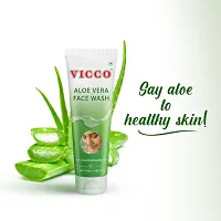 Vicco Aloe Vera Face Wash for Soft Smooth Skin (2x70g) with Turmeric Skin Cream with Sandalwood (70g) - Combo of 3-thumb4