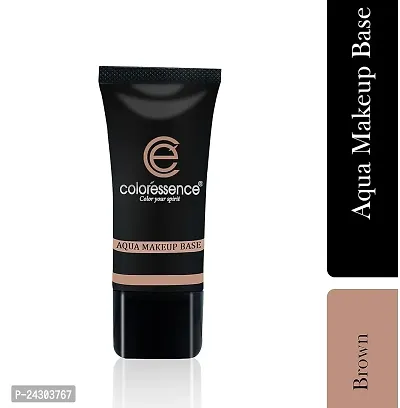 Coloressence Aqua Makeup Base 35ml (Brown) with Perfect Tone Compact Powder 10g (Dusky) - Combo of 2-thumb2
