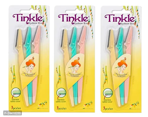 Tinkle Women Facial Razors Instant  Painless Hair Remover Eyebrow Razor (3 Pc Set) Pack of 3