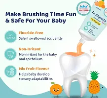Chicco Toothbrush for (3-8 Yrs Kids) Pack of 2 with Mix Fruit Toothpaste 50g (12m+) - Combo of 3-thumb4