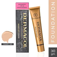 Dermacol Make-Up Cover Foundation With Oval Foundation Brush (Pack Of 2)-thumb1