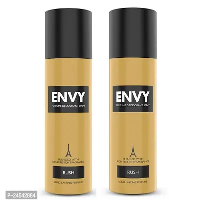 Envy Rush Long Lasting Perfume Deodorant Spray Blended with Rich French Fragrance (120ml) Pack of 2-thumb0