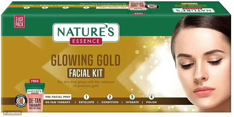 Nature's Essence Glowing Gold Facial Kit  (5 x 15 g)-thumb0