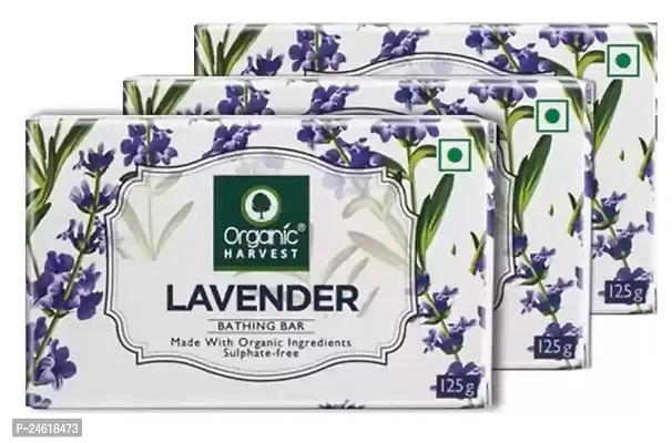 Organic Harvest Lavender Bathing Bar (125g) Pack of 3