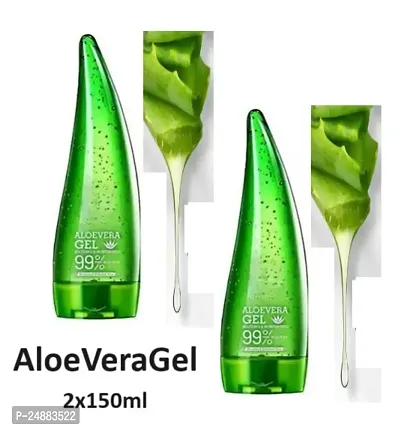 Aloe Vera Beauty Gel For for glowing Face, Skin  Hair (150 ml) Pack of 2