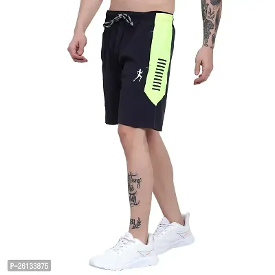 VISH2RV Men's Running Shorts, Men's Cycling Shorts, Gym Shorts with Zipper Pocket Both Sides (XL, Green)-thumb5