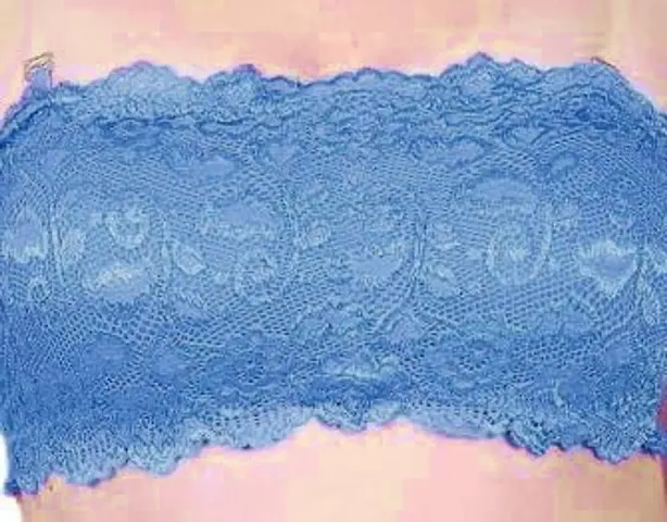 Vish2RV Women Lace, Padded Tube Bra