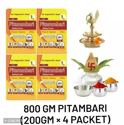 Pitambari Shining Powder For Brass Copper And Aluminum Articles 800Gm Dishwashing Detergent 200Gm 4 Packet