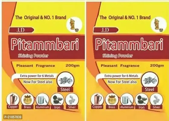 Pitambari Shining Powder For Brass Copper And Aluminum Articles 400G Dishwashing Detergent