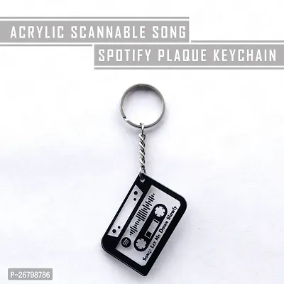 AVESTA GIFT STORE Acrylic Scannable Tape Customized Song Spotify Plaque Keychain For Bike Key, Bag, Cycle Lock Key, House Keys, Car Key, Romantic Couple and other Occasion (4 CM x 6 CM)-thumb4