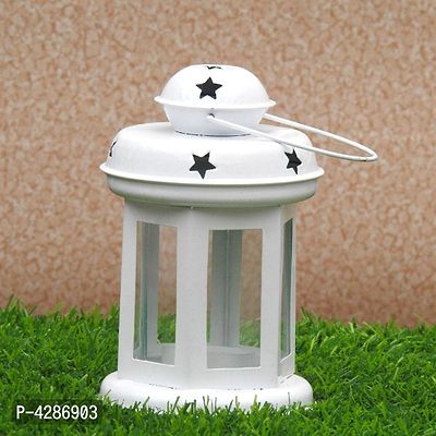 Decorative White Colored Candle T-Light Holder-thumb0