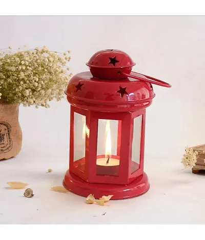 Decorative Red Colored Candle T-Light Holder